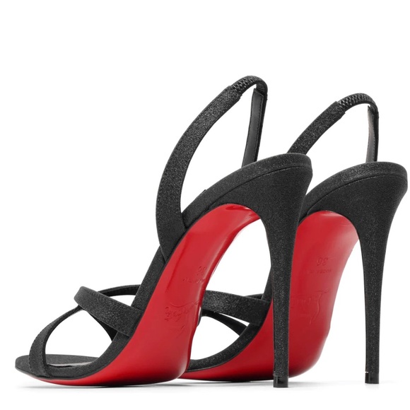 CHRISTIAN LOUBOUTIN
Emilie 100 black glitter sandals - Picture 2 of 5